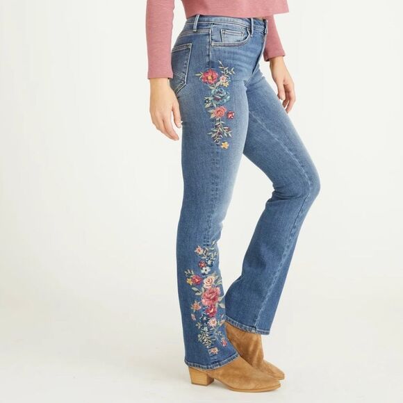 DRIFTWOOD Denim - Driftwood Kelly Bootcut Embroidered Jeans Serenity - Medium Wash